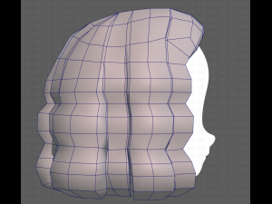 Base Hair for girl V02 Modelo 3D