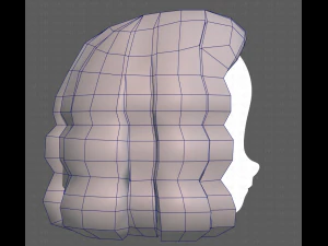 Base de pelo para ni&ntilde;a V02 Modelo 3D