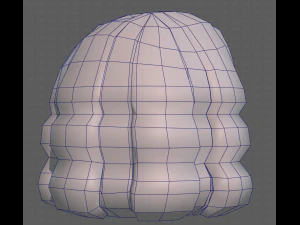 Base de pelo para ni&ntilde;a V02 Modelo 3D