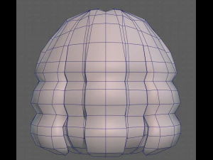 Base de pelo para ni&ntilde;a V02 Modelo 3D