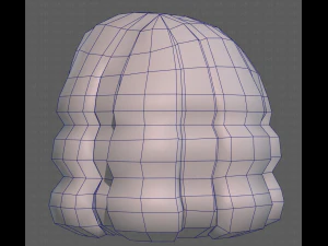 Base de pelo para ni&ntilde;a V02 Modelo 3D
