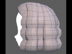Base Hair for girl V02 Modelo 3D
