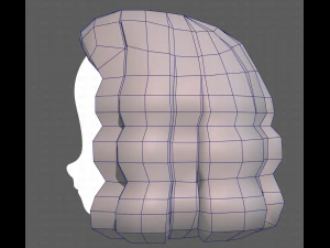 Base de pelo para ni&ntilde;a V02 Modelo 3D