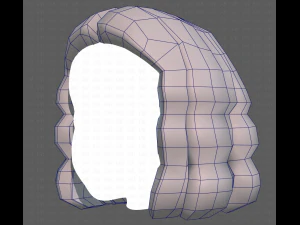 Base de pelo para ni&ntilde;a V02 Modelo 3D