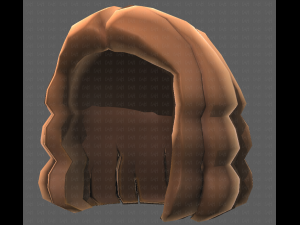 Base Hair for girl V02 Modelo 3D