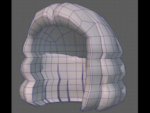 Base de pelo para ni&ntilde;a V02 Modelo 3D