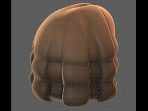 Base Hair for girl V02 Modelo 3D