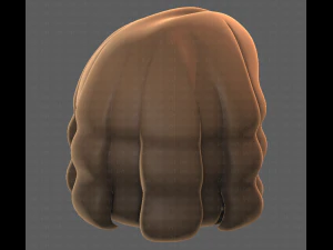 Base de pelo para ni&ntilde;a V02 Modelo 3D