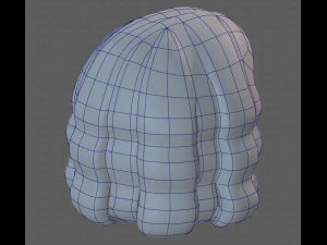 Base de pelo para ni&ntilde;a V02 Modelo 3D