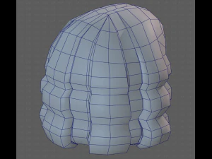 Base de pelo para ni&ntilde;a V02 Modelo 3D