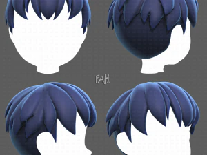 Rambut Dasar untuk Anak Laki-Laki V01 Model 3D