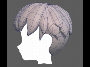 Base Hair for Boy V01 3D Model