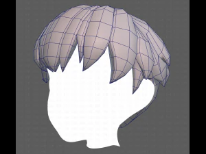 Base Hair for Boy V01 3D Model