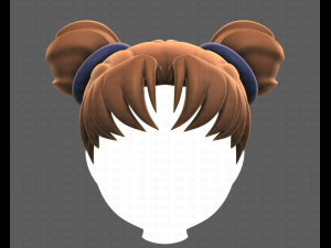 Base Hair for girl V03 3D 모델