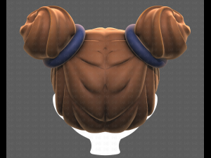 Base Hair for girl V03 3D 모델