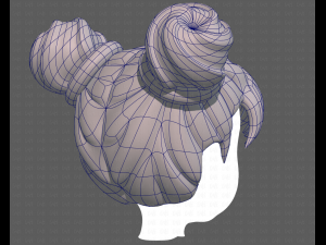 Base Hair for girl V03 3D 모델