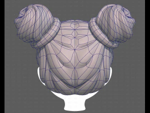 Base Hair for girl V03 3D Model