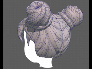 Base Hair for girl V03 3D Model