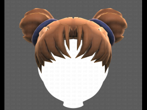 Base Hair for girl V03 3D 모델