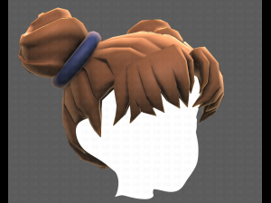 Base Hair for girl V03 3D 모델