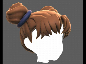 Base Hair for girl V03 3D Model