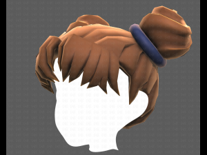 Base Hair for girl V03 3D 모델