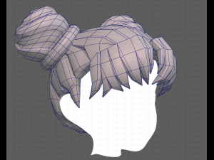 Base Hair for girl V03 3D 모델