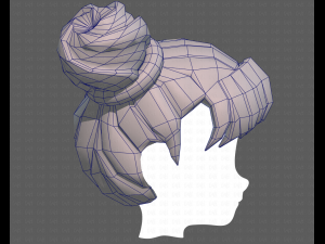 Base Hair for girl V03 3D 모델