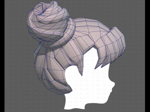Base Hair for girl V03 3D Model