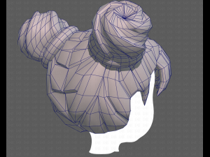 Base Hair for girl V03 3D 모델