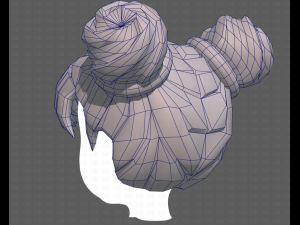 Base Hair for girl V03 3D 모델