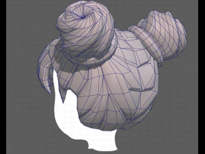 Base Hair for girl V03 3D Model