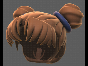 Base Hair for girl V03 3D 모델