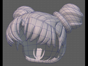 Base Hair for girl V03 3D 모델