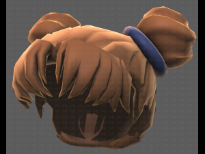 Base Hair for girl V03 3D 모델
