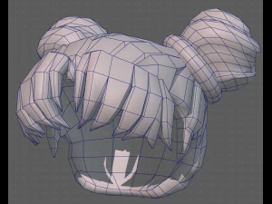 Base Hair for girl V03 3D Model