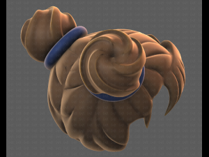 Base Hair for girl V03 3D 모델