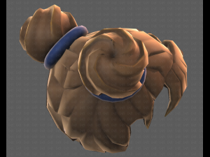 Base Hair for girl V03 3D 모델