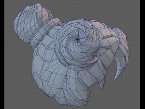 Base Hair for girl V03 3D Model
