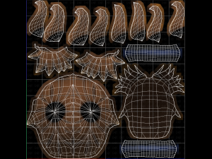 Base Hair for girl V03 3D 모델