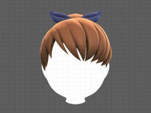 Base Hair for girl V04 3D-Modell