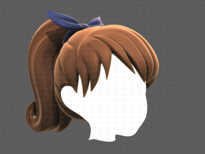 Base Hair for girl V04 3D-Modell
