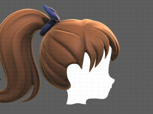 Base Hair for girl V04 3D-Modell