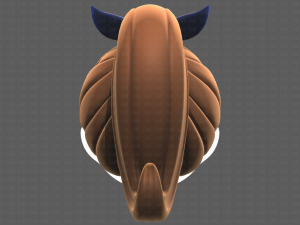 Base Hair for girl V04 3D-Modell