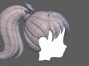 Base Hair for girl V04 3D-Modell