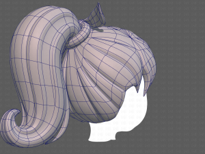 Base Hair for girl V04 3D-Modell