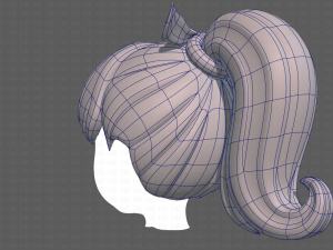 Base Hair for girl V04 3D-Modell