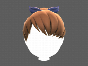 Base Hair for girl V04 3D-Modell
