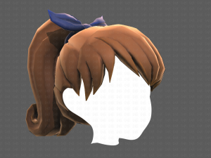 Base Hair for girl V04 3D-Modell