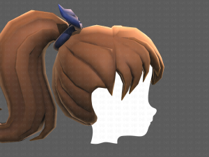 Base Hair for girl V04 3D-Modell